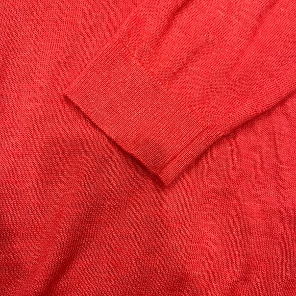 [M]Banana Republic Coral Red Silk Blend Knit Sweater NWOT - Picture 2 of 6